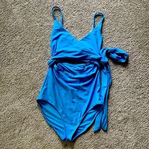 Aerie wrap one piece swimsuit S long